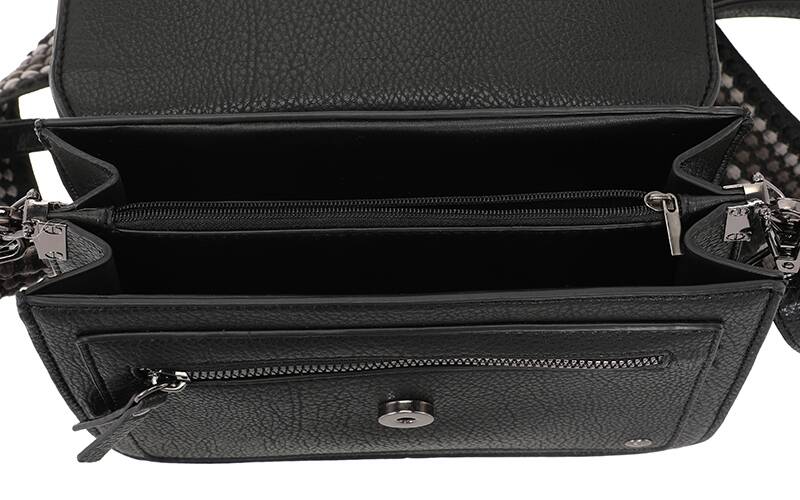 Zwart schoudertas / crossbody tasje Rione