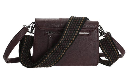 Bordeaux (burgundy) schoudertas / crossbody tasje Rione
