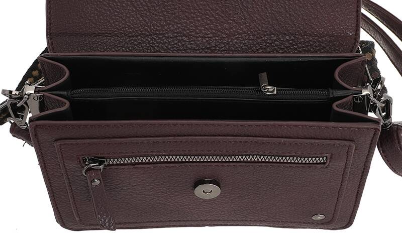 Bordeaux (burgundy) schoudertas / crossbody tasje Rione