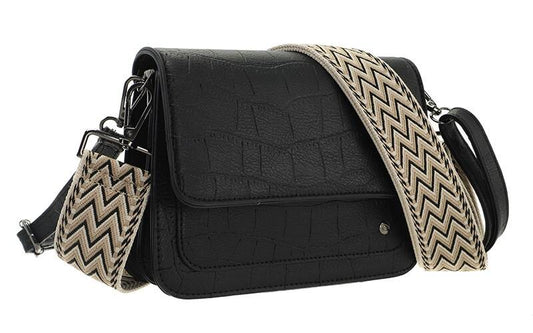Zwart schoudertas / crossbody tasje Skala