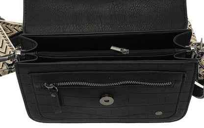 Zwart schoudertas / crossbody tasje Skala
