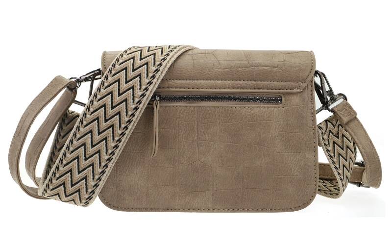 Taupe schoudertas / crossbody tasje Skala