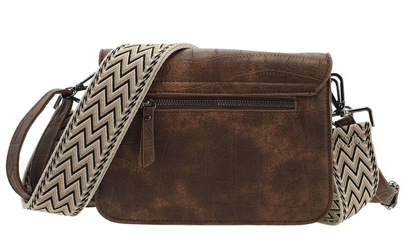 Bruin schoudertas / crossbody tasje Skala