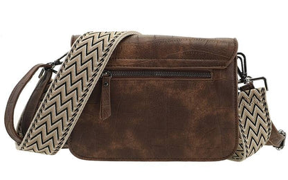 Bruin schoudertas / crossbody tasje Skala