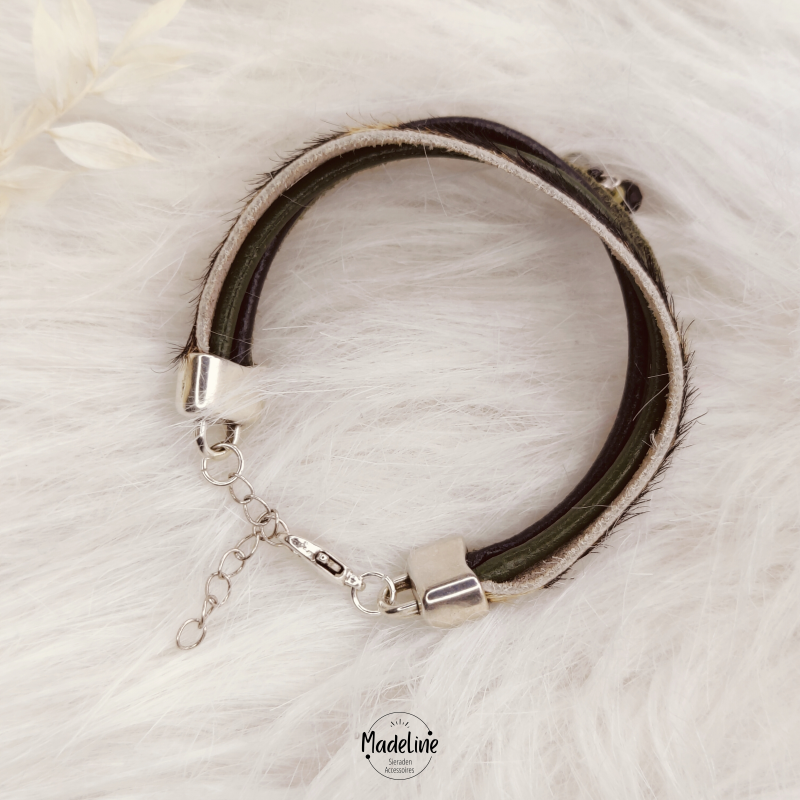 Armband Accacia | Leer SF - Groen