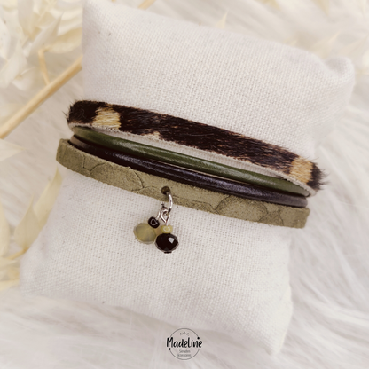 Armband Accacia | Leer SF - Groen