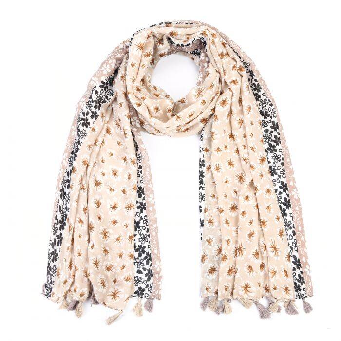 Zomer sjaal dames | Madelief - Taupe