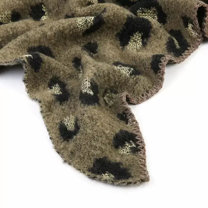 Groene dames winter sjaal - Leopard