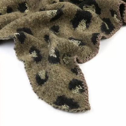 Groene dames winter sjaal - Leopard