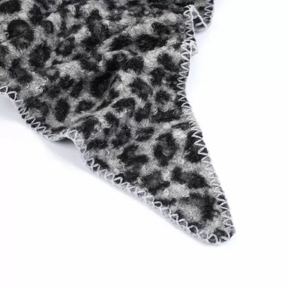 Grijze dames "all-season" sjaal - Leopard Bouclé
