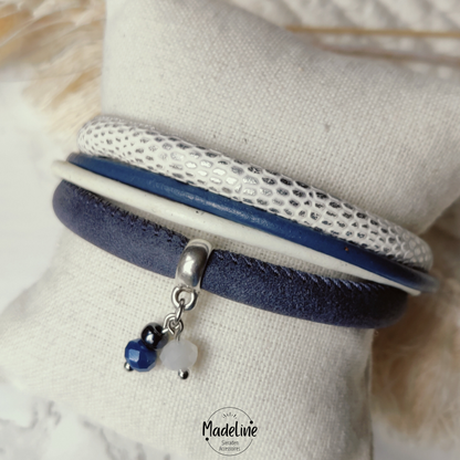 Armband Mentha | Leer SR - blauw